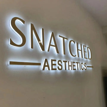 Backlit Lettering Signage Outdoor 3D Sign Illuminated Channel Letters for Wall Business Signs Led Lights for Outdoor Sign Letter