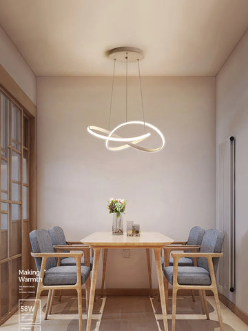 2024 Dining room lamp chandelier modern Nordic style lamp dining table dining room lamp creative art led restaurant chandelier