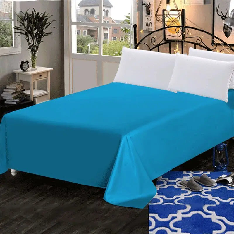 LAGMTA 1pc thick 100% cotton flat sheet solid color high quality bed sheet various sizes can be customized