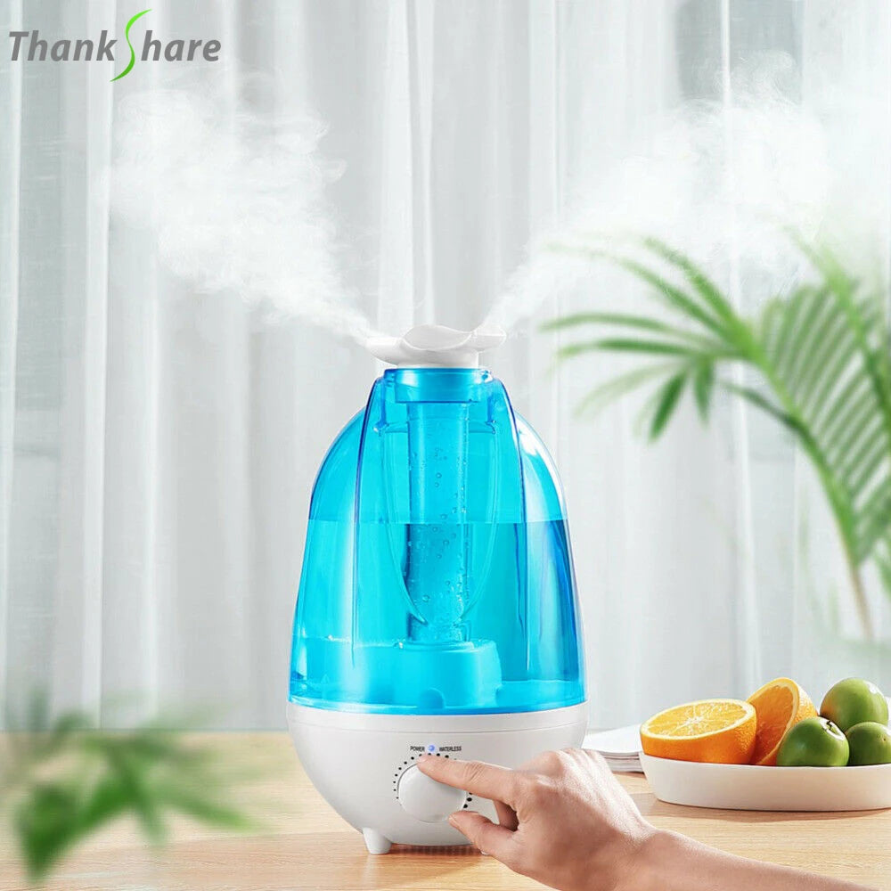 4000ML Ultrasonic Air Humidifier Double Sprayers Big Mist Volume Fog Mist Maker Essential Oil Diffuser For Home Office Baby Room