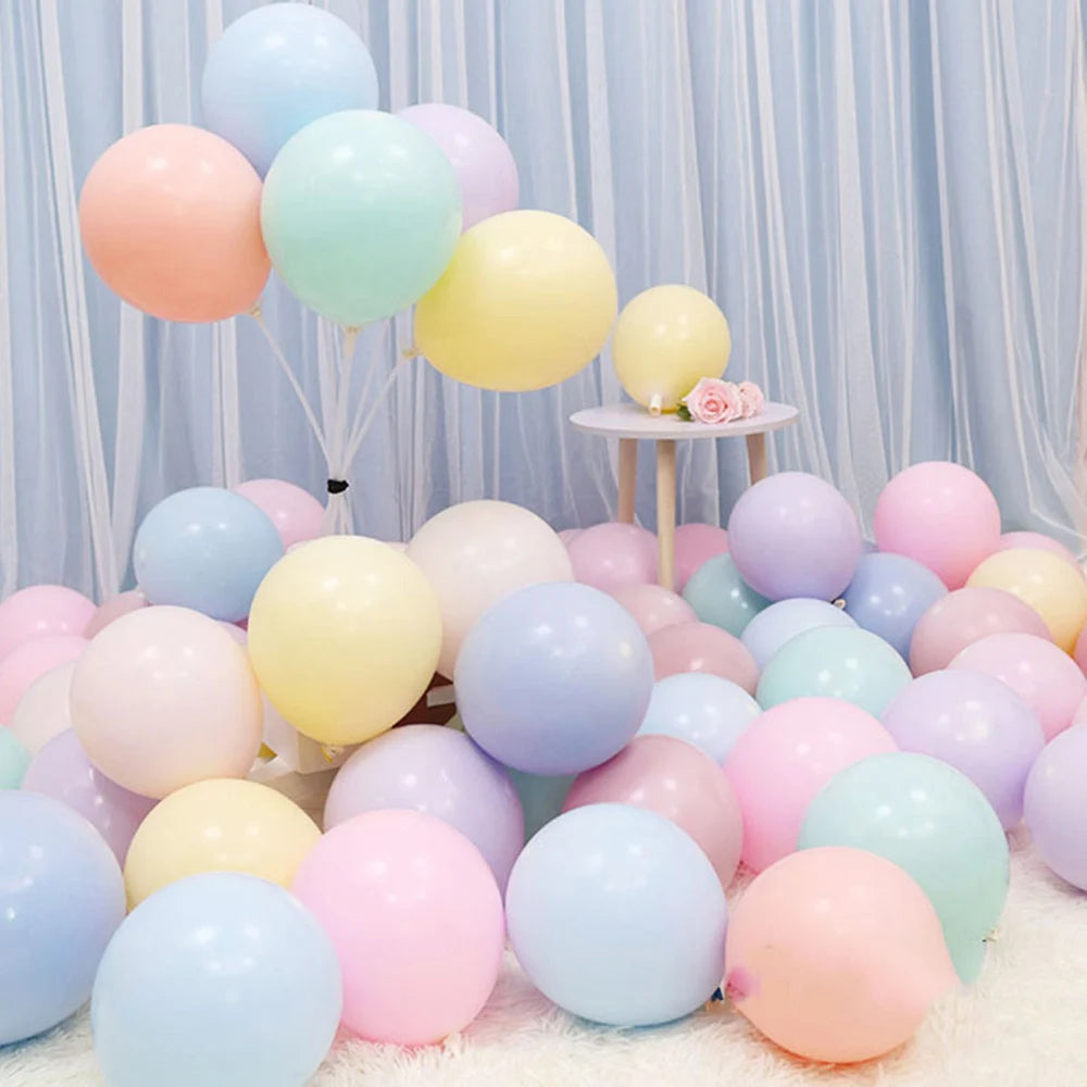 30/50pcs  5/12/ 10inch Macaron Latex Balloon Pastel Pink White Color Ballon Wedding Party Birthday Decoration Baby Shower Decor