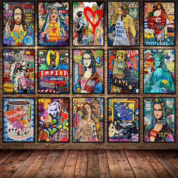 Modern Graffiti Wall Art Figure Canvas Paintings Abstract Posters and Prints Wall Art Picture for Living Room Wall Decor Cuadros