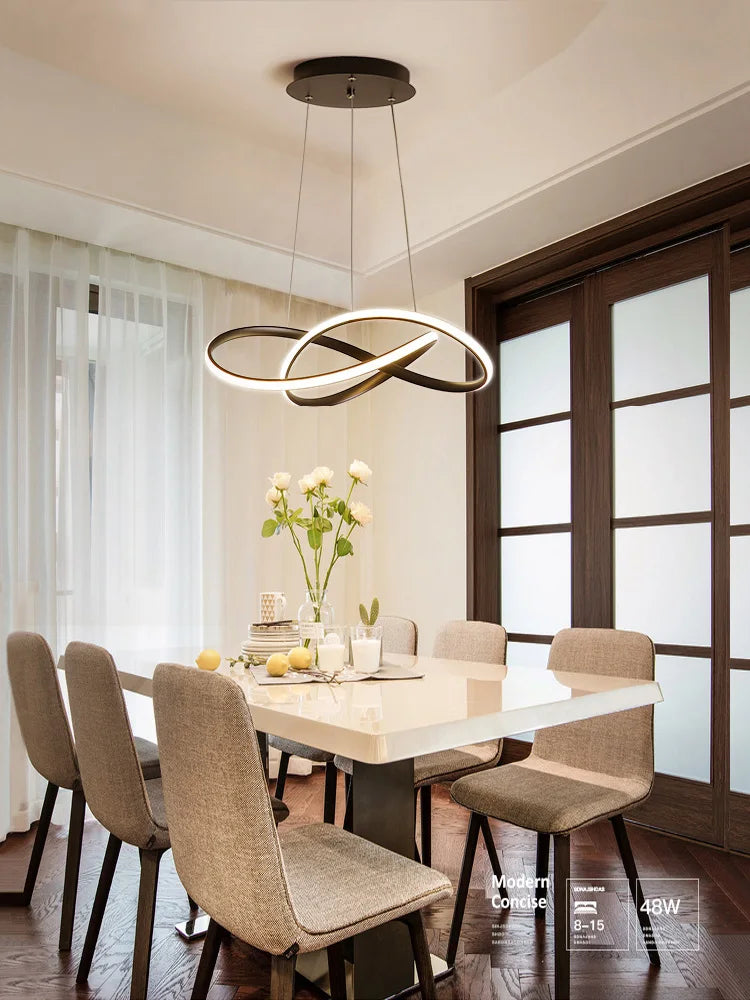 2024 Dining room lamp chandelier modern Nordic style lamp dining table dining room lamp creative art led restaurant chandelier