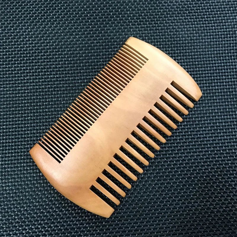 Wooden Beard Comb Anti Static Wood Pocket Comb with Fine Coarse Teeth For Beard Hair Mustaches Beard Hair Comb maquiagem