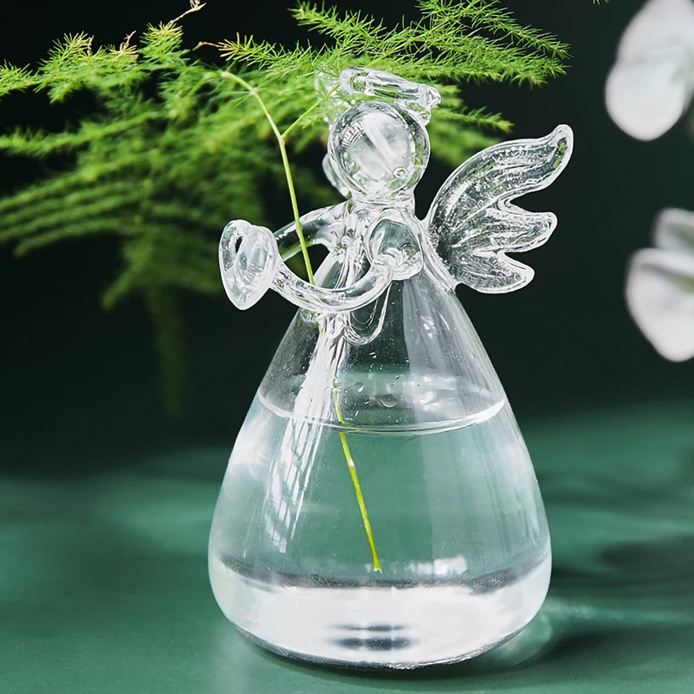 Glass Transparent Vase High Borosilicate Glass Vase Angel Creative Flower Device Flower Arranging For Home Decoration Tools