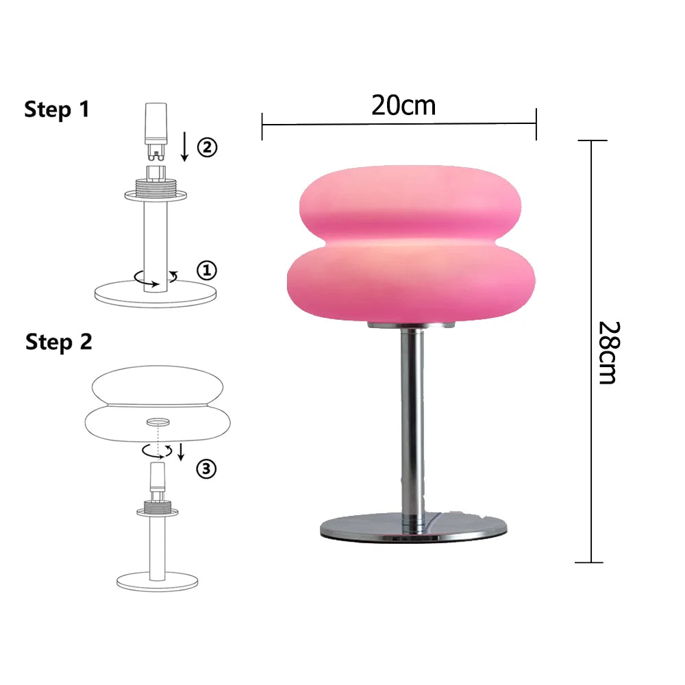 Dimmable Usb Led Mushroom Table Lamp Mid Century Ambient Desk Night Light Nightstand Atmosphere Modern Bedside Lamps For Bedroom