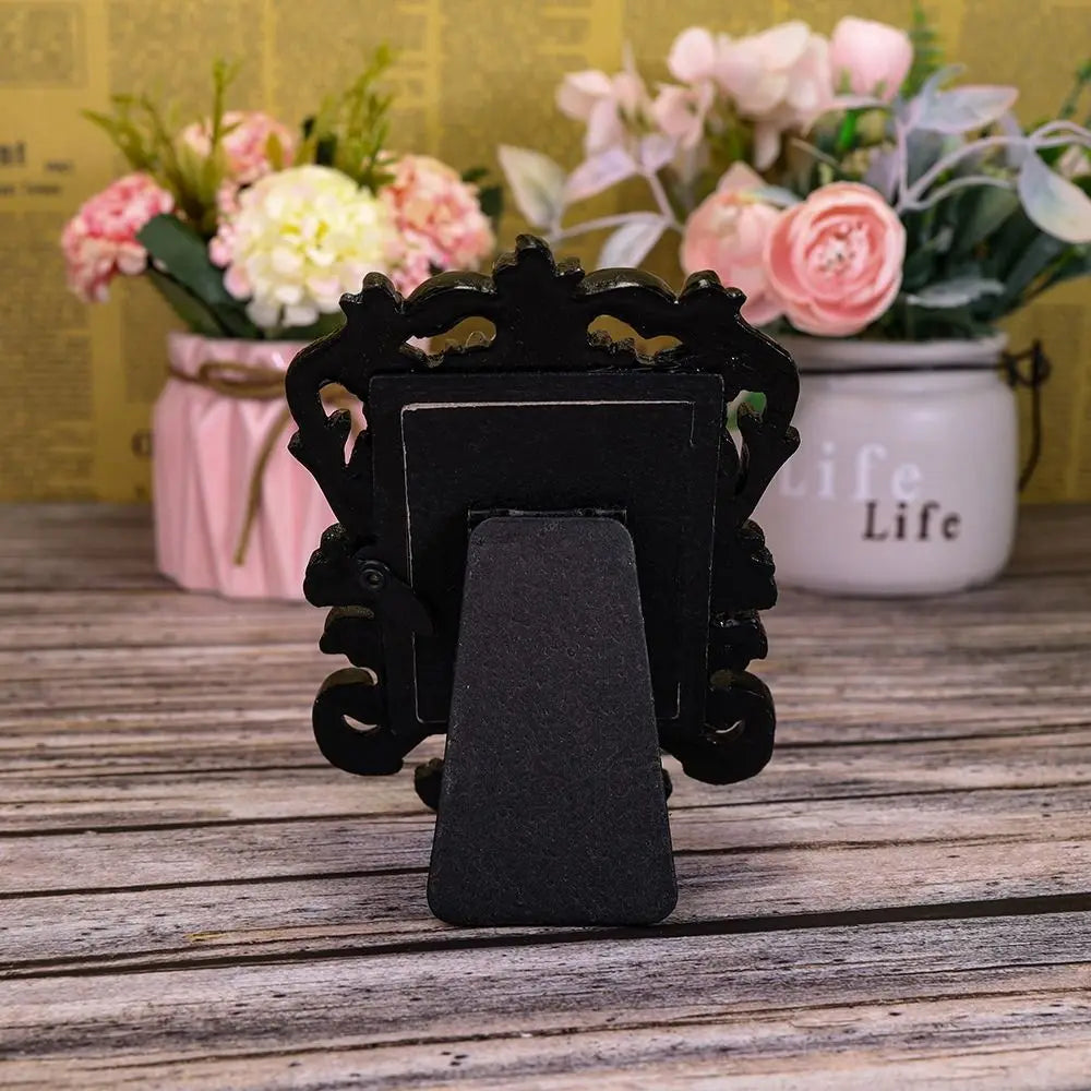 Ornament Square Wedding Photo Frame Photo Prop Wedding Home Decor Retro Photo Frame Resin Decorative Photo Frame