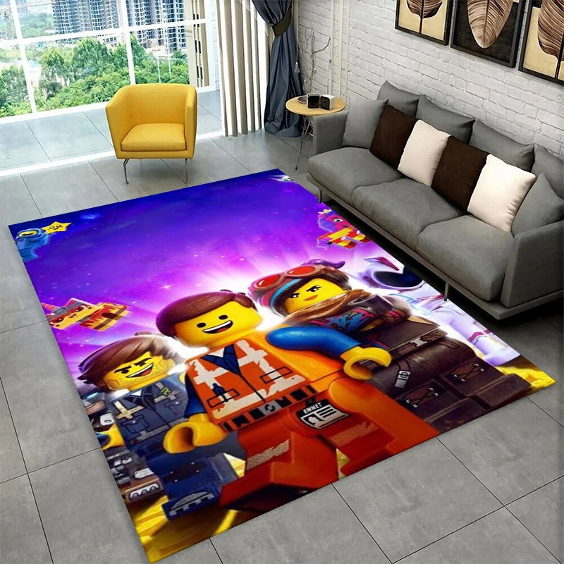 Cartoon R-Robloxs Game Gamer Carpet Rug for Playroom Bedroom Living Room Sofa Home Decor,kid Area Rug Non-slip Floor Mat