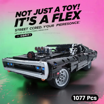 Mechanical Set Series Racing Building Blocks 1077PCS Children's Educational Toys Model Car Assemble Bricks Party Christmas Gifts