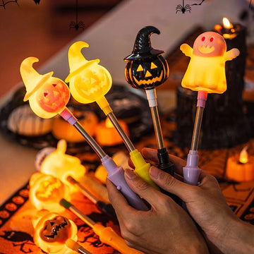 Halloween Gift Accessorie Glow in The Dark Pumpkin Shake Stick Halloween Decoration 2025 Party Guests Gifts Funny Shake Stick