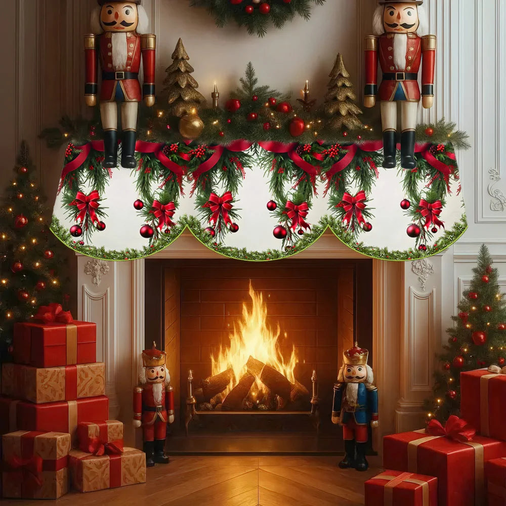 Christmas Fireplace Mantel Scarf table runner Xmas Party Decor Kid Favors 2025 Xmas Living Room Navidad Natal New Year Gift 2026