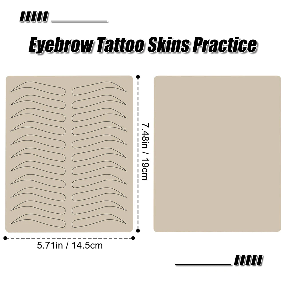 20/10/5/3/1pcs Microblading Tattoo Practice Skin Eyebrow Tattoo Skin Tattoo Training Fake Skin for Permanent Makeup Accessories