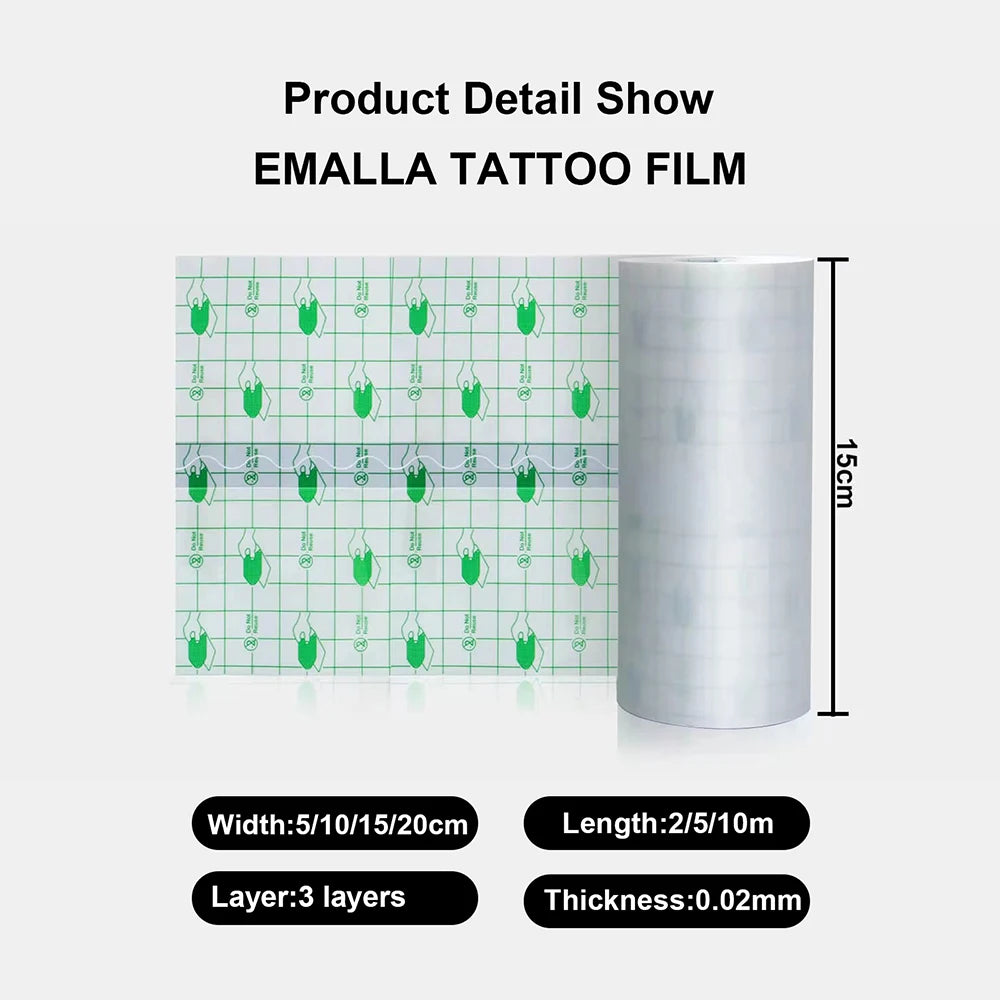 2M 5M 10M Tattoo Film Waterproof Tattoo Healing Film Aftercare Bandage Transparent Skin Tattoo Healing Repair Film Wrap Roll