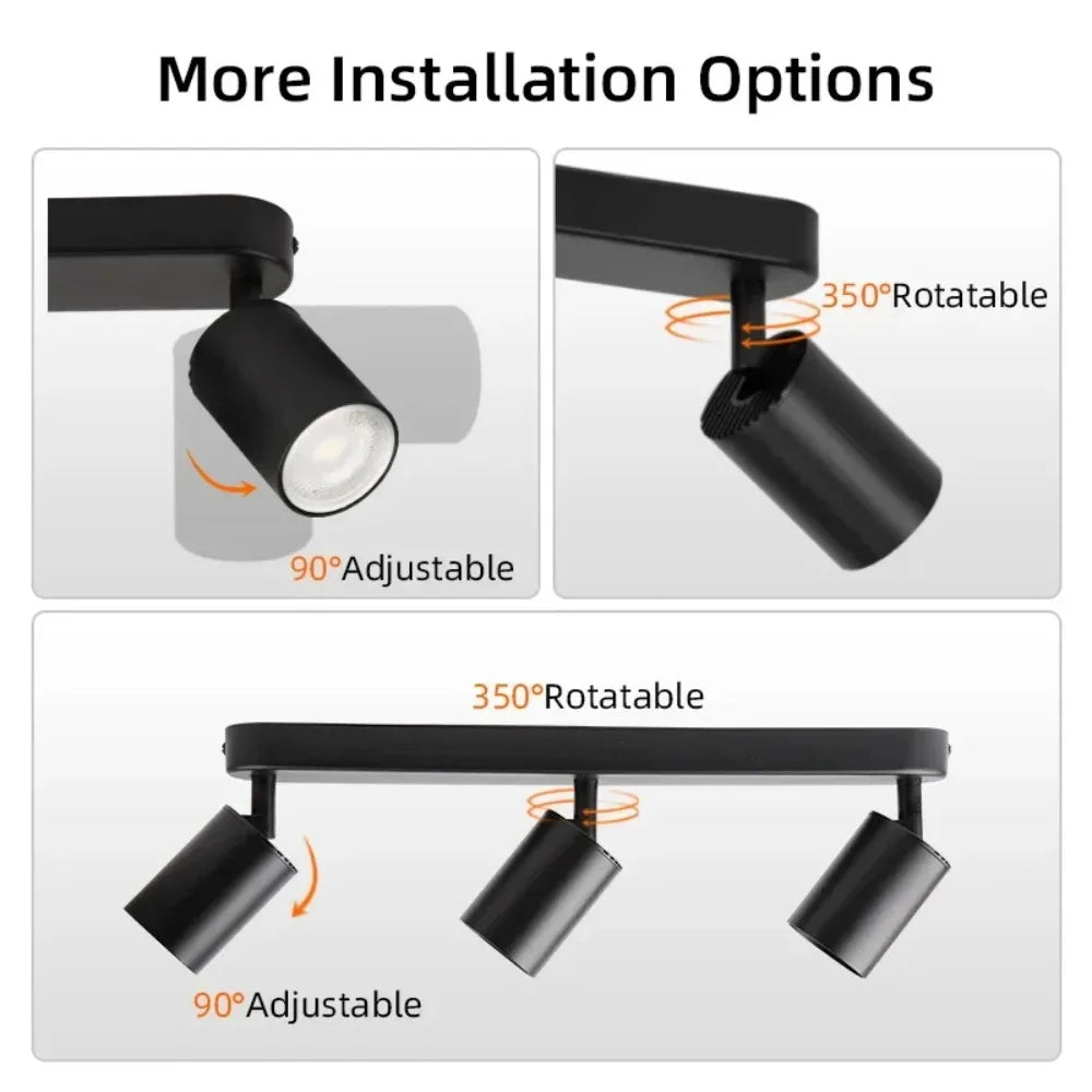 JOYINLED Led GU10 Ceiling Spotlight for Living Room Adjustable Chandelier Kitchen Track Spot Light Dining Room Ceiling Lamp