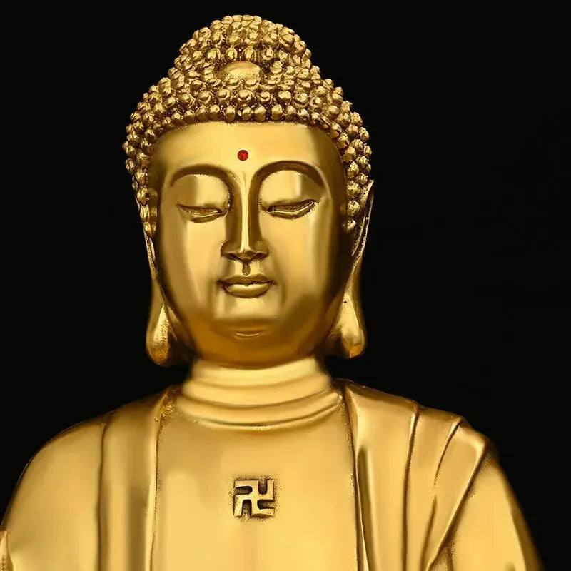 Copper Shakyamuni Buddha Sitting Lotus Flower decor,bring lucky Home decor