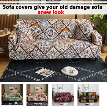 Living Room Sofa Cover Elastic Corner Sofa Cover Chair Cover 1/2/3/4 Seats Dustproof And Machine Washable