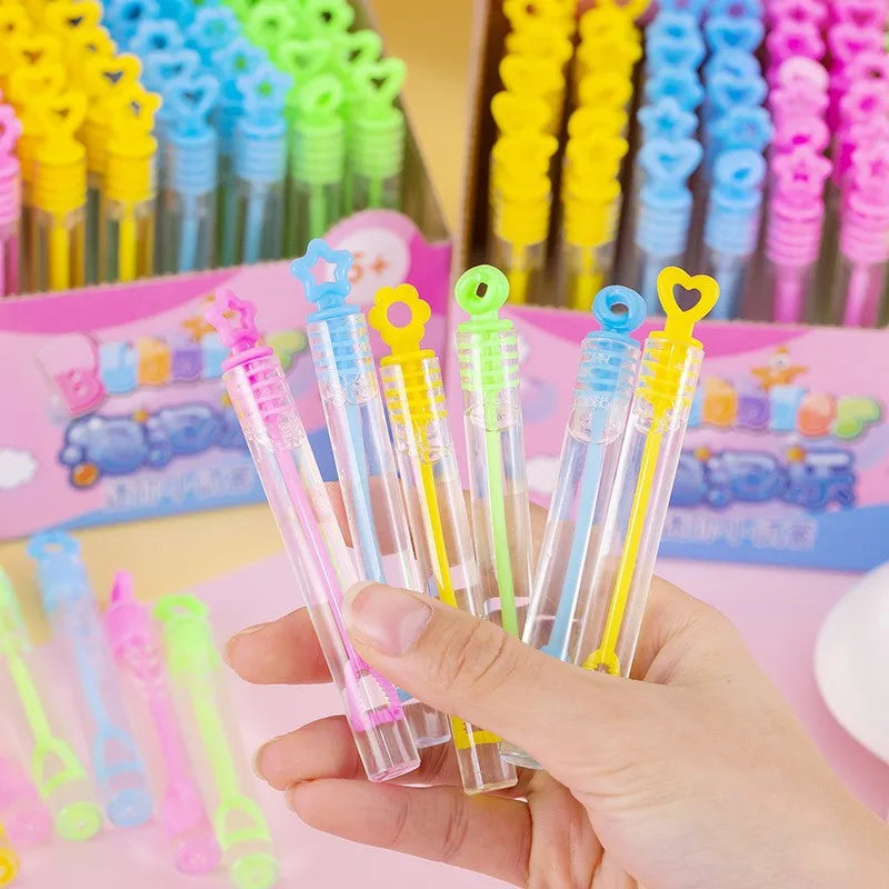 10-48Pcs Mini Bubble Solution Tube Colorful Kids Birthday Party Favors School Guest Gift Souvenir Reward for Studend Party Gift