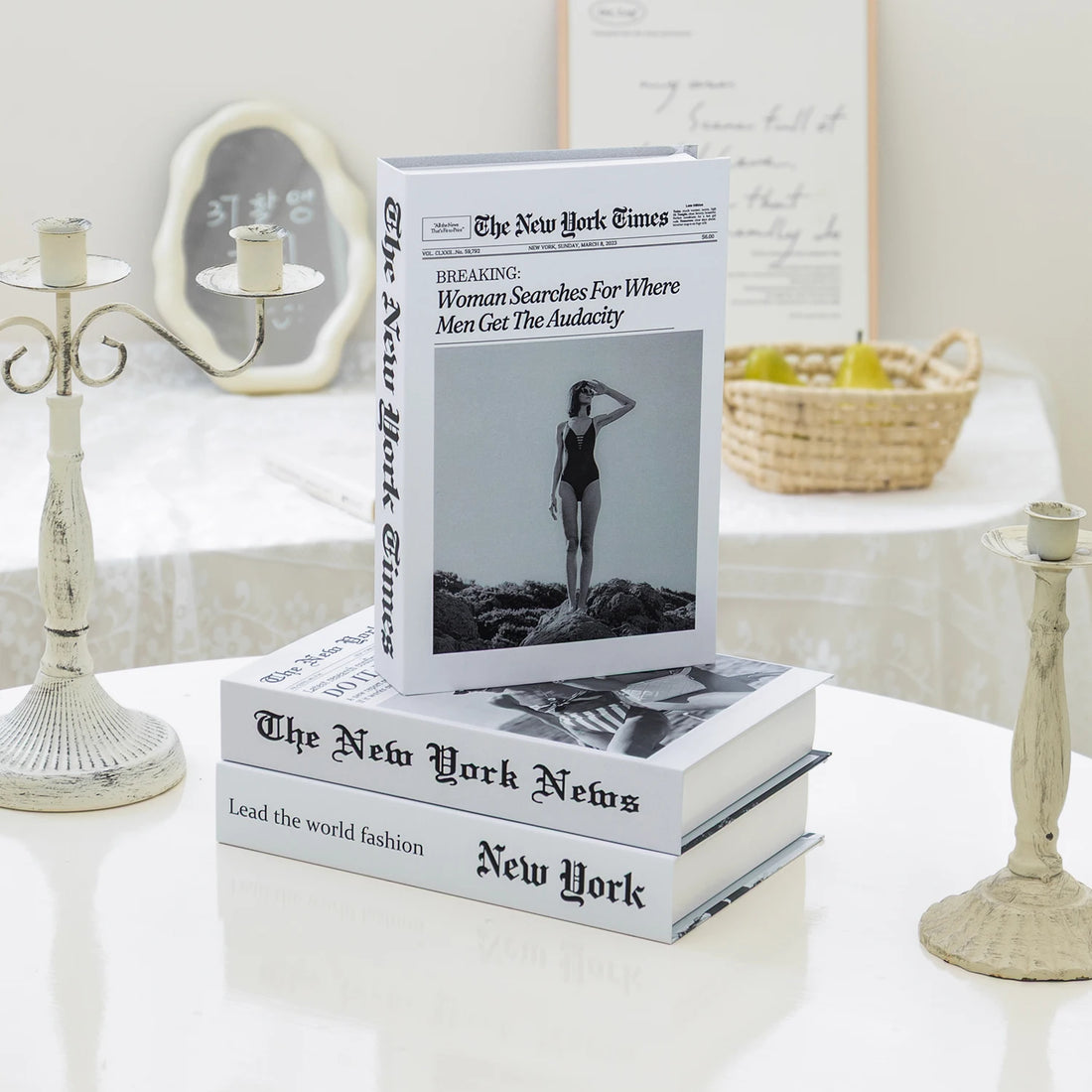 New Luxury Fake Books Home Decoration Remote Control Storage Box Coffee Table Fashion Living Room Home Decoration Accessories