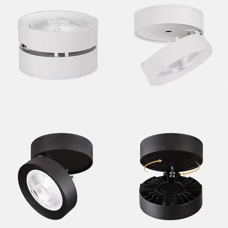 New Dimmable Slim Ceiling Lamp Ceiling Light LED Foldable 360 Recessed Surface Mounted Spotlight for Hallway Gallery Display Liv