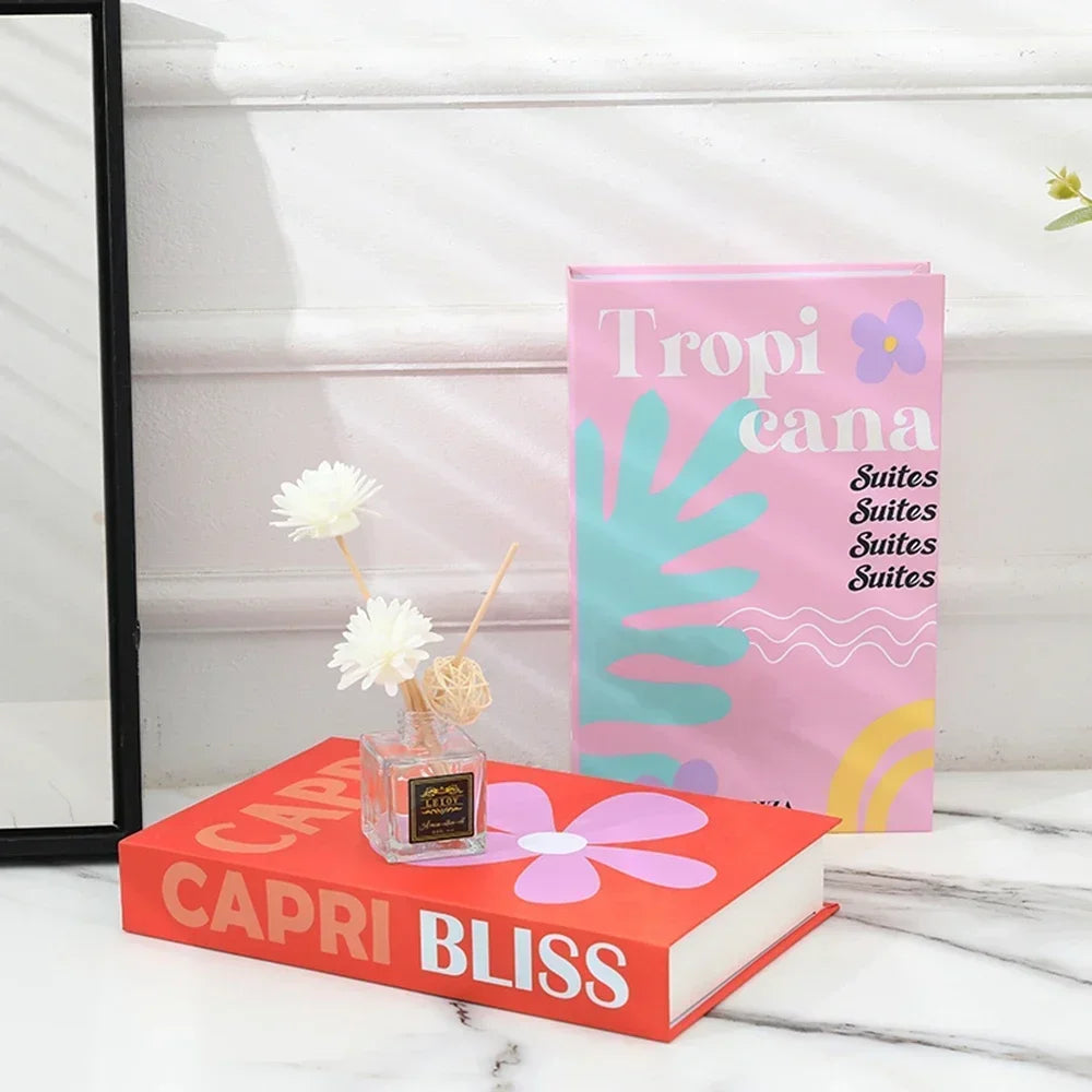 Travel Series Fake Book Decoration Coffee Table Decoration Fashion Fake Books Storage Box Home Decoration Model Room IBIZA CAPRI