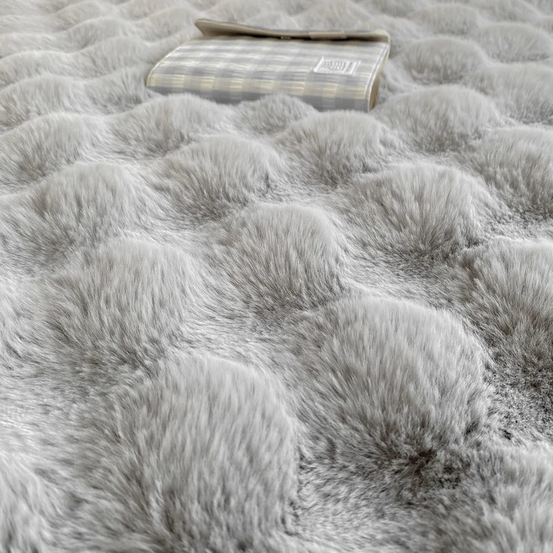 2pcs Fluffy Plush Pillowcase 48x74cm Winter Warm Thickness Pillow Sham Soft Rabbit Fleece Decorative Pillow Cover for Winter