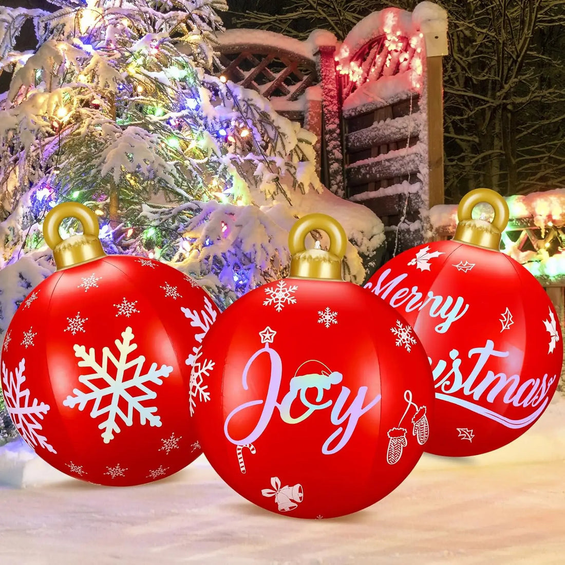 Hot Sale Outdoor Christmas Inflatable Decorated Ball Pvc Giant Big Large Balls Xmas Tree Decorations Toy Ball Without Light