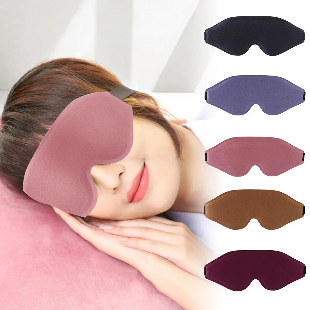 Blackout Eye Mask 3D Deep Contoured Sleep Mask Lash Extensions No Pressure Blindfold Sleeping Eye Mask Women Men Side Sleepers