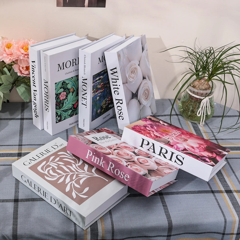 Colorful Spring Fashion Fake Books Decoration Remote Control Storage Box Coffee Table Living Room Luxury Prop Books Decoration