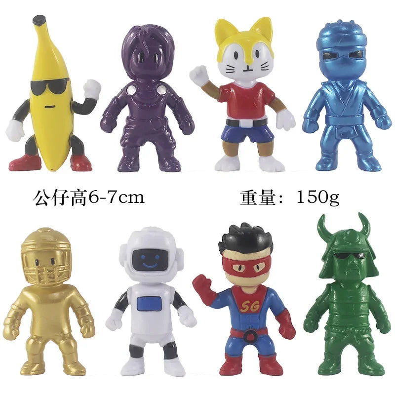 24pcs Stumble Guys Action Figure Toys Kawaii Anime Game PVC Model Doll Desk Cake Decoration Collection Kids Birthday Gift Toy