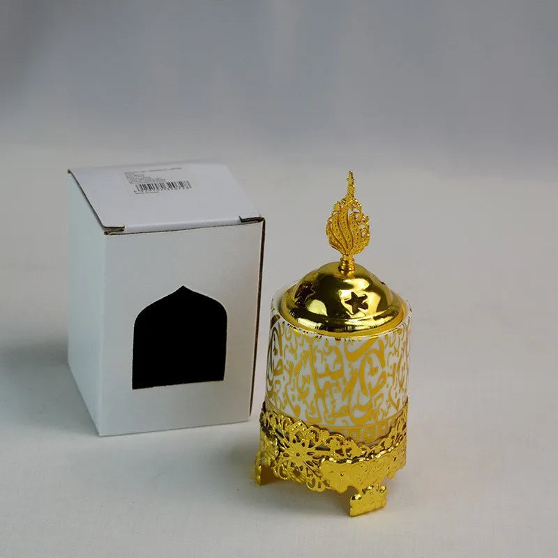 Ceramic Metal Incense Holder Mini Zen Meditation Holder for Wood Chips Sticks Aromatherapy Stand Incense Burner Home Decor Gift