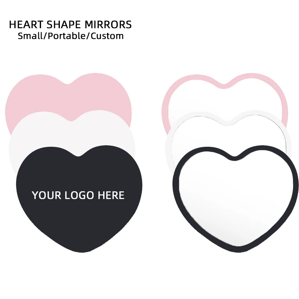 Small Portable Heart Shape Mirrors,Portable And Easy To Use, High-Definition Mini Makeup Mirror For Student Dormitories
