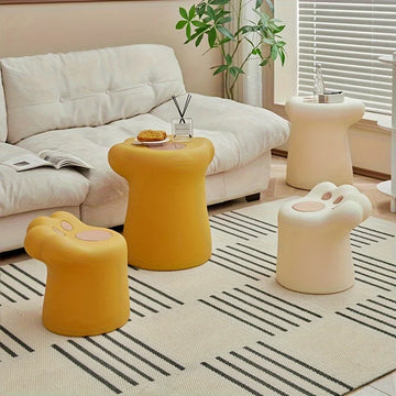 Cute Cat Claw Footrest Stool Modern Simplicity Home Furniture Living Room Bedroom Cream Style Plastic Stool Furniture Decoration