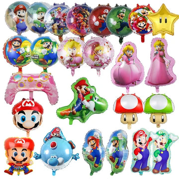 The Game Marioed Princess Peach Foil Balloon Toy Happy Birthday Party Decoration Super Brother Party Supplies Baby Boy Girl Toys