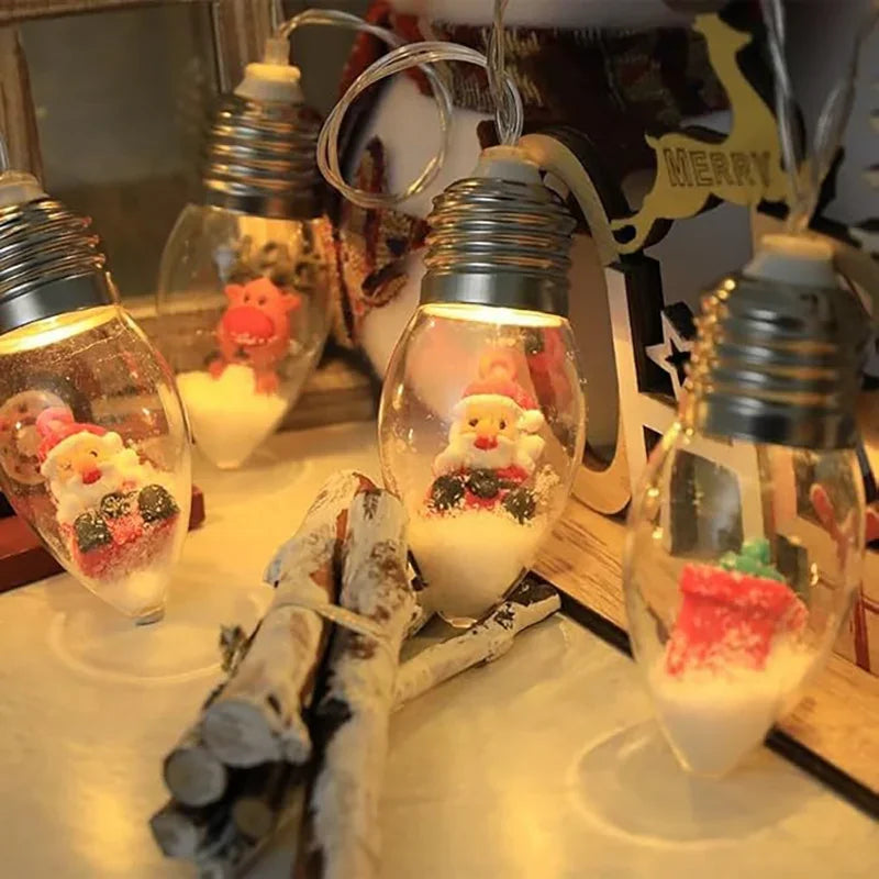 Christmas Doll Lights String Christmas Tree LED Indoor Decoration Lights Christmas Snowman Wishing Bottle Lights String