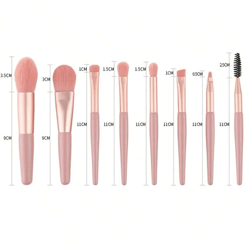 8Pcs Makeup Brush Set Makeup Concealer Brush Blush Loose Powder Brush Eye Shadow Highlighter Foundation Brush Beauty Tools