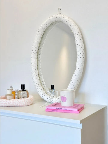 Special-shaped Decorative Mirror Photo Props Imitation Fabric Resin Frame Cosmetic Mirror Wall Decoration Crafts Espejos