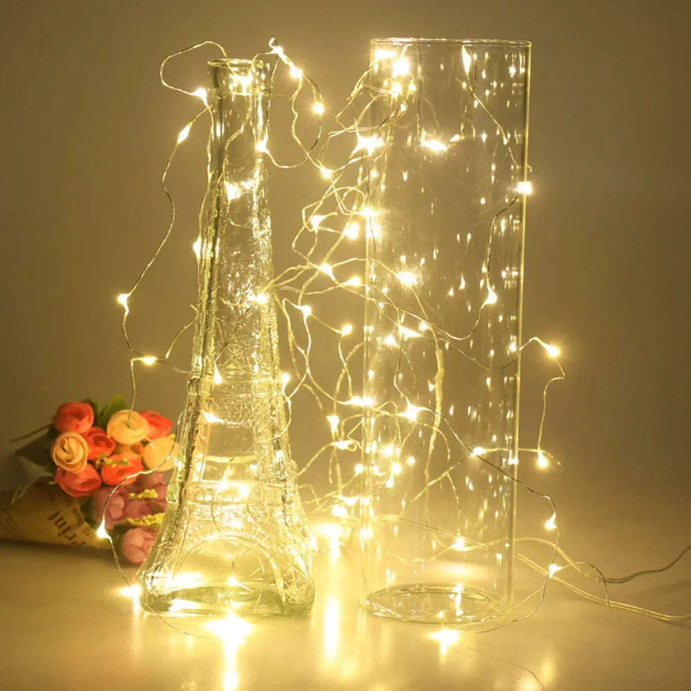 2M 5M 10M LED String Light LED Fairy Lights battery power For Christmas tree Garland Holiday Wedding Party New Year Decoration