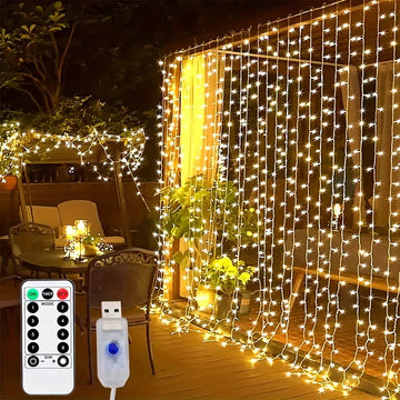 USB Power Curtain LED Light String Christmas Decoration for Hoem Bedroom 2024 Xmas Tree New Year 2025 Party Decor Natal Noel
