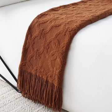 Bed Runner Cozy Comfort Blanket  Knitted Bedspread Soft Sofa Chair Throw 130x240 Warm Home Decorations