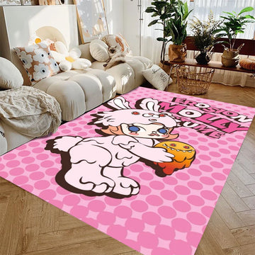 MINISO Sanrio Hello Kitty Pink Carpet for Girls Room Decor Living Room Sofa Rug Lounge Nonslip Mat Kid's Room Desk Chair Mat