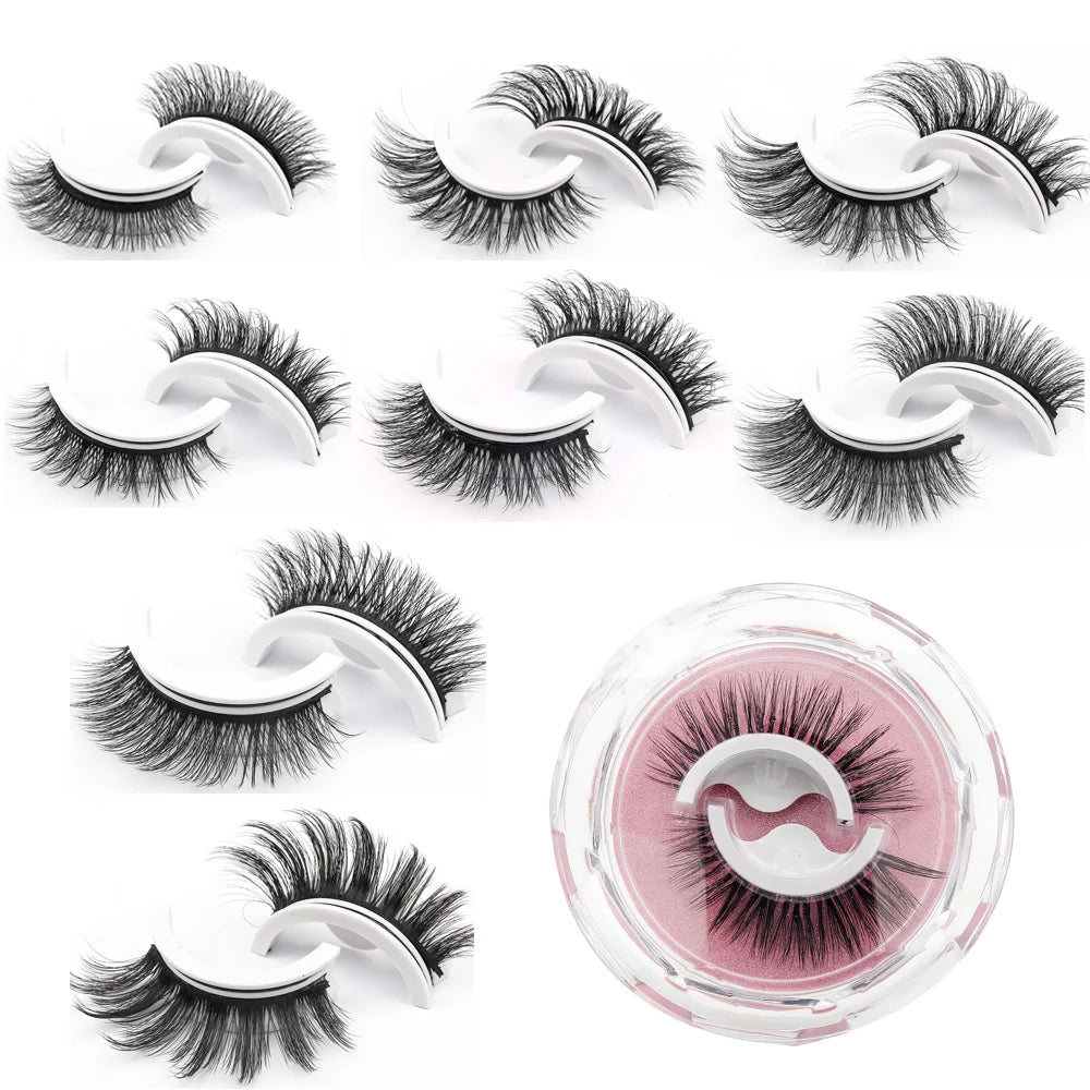 Reusable Self-Adhesive False Eyelashes, Full Strip Eyelash, Glue-Free, 3 Seconds to Wear Lashes Extension, Beauty Supplies, 1Pai