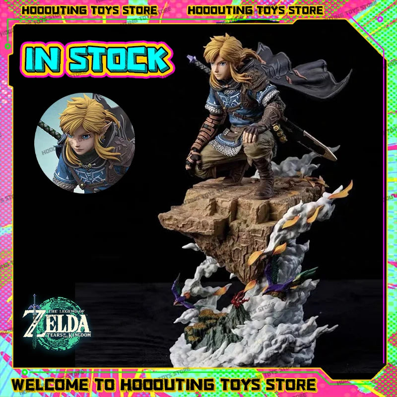 In Stock 38cm The Legend of Zelda Game Figure Link Figurine Gk PVC Statue Collectible Model Desktop Ornament Toy Custom Toys