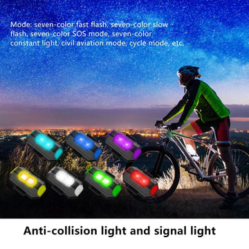 7 Colors Mini RC Drone Strobe Flashing Lamp USB LED Motorcycle Warning Lights LED Strobe Light for Motorcycle Bicycle RC Drone