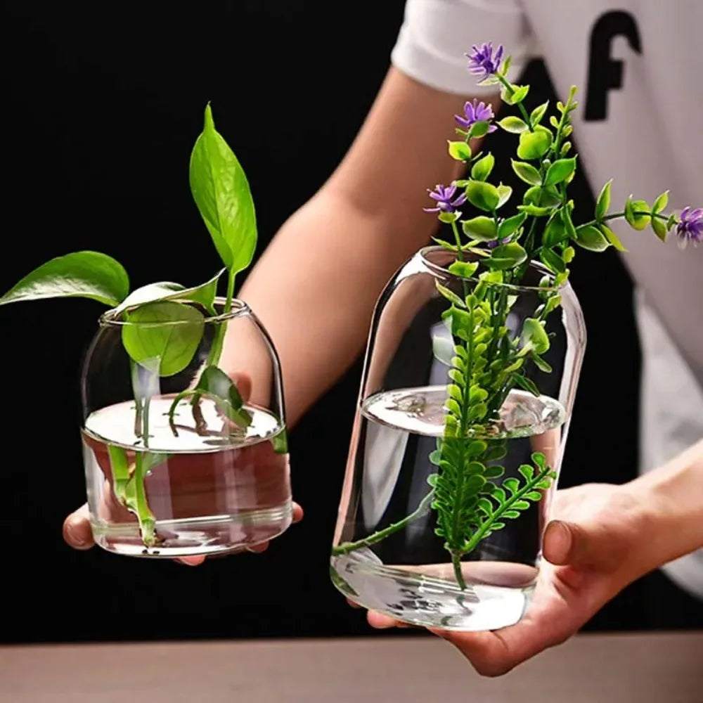 Creative Hydroponic Plant Glass Simple Modern Bottle Flower Vase for Centerpieces Desktop Home Dining Wedding Modern Wedding
