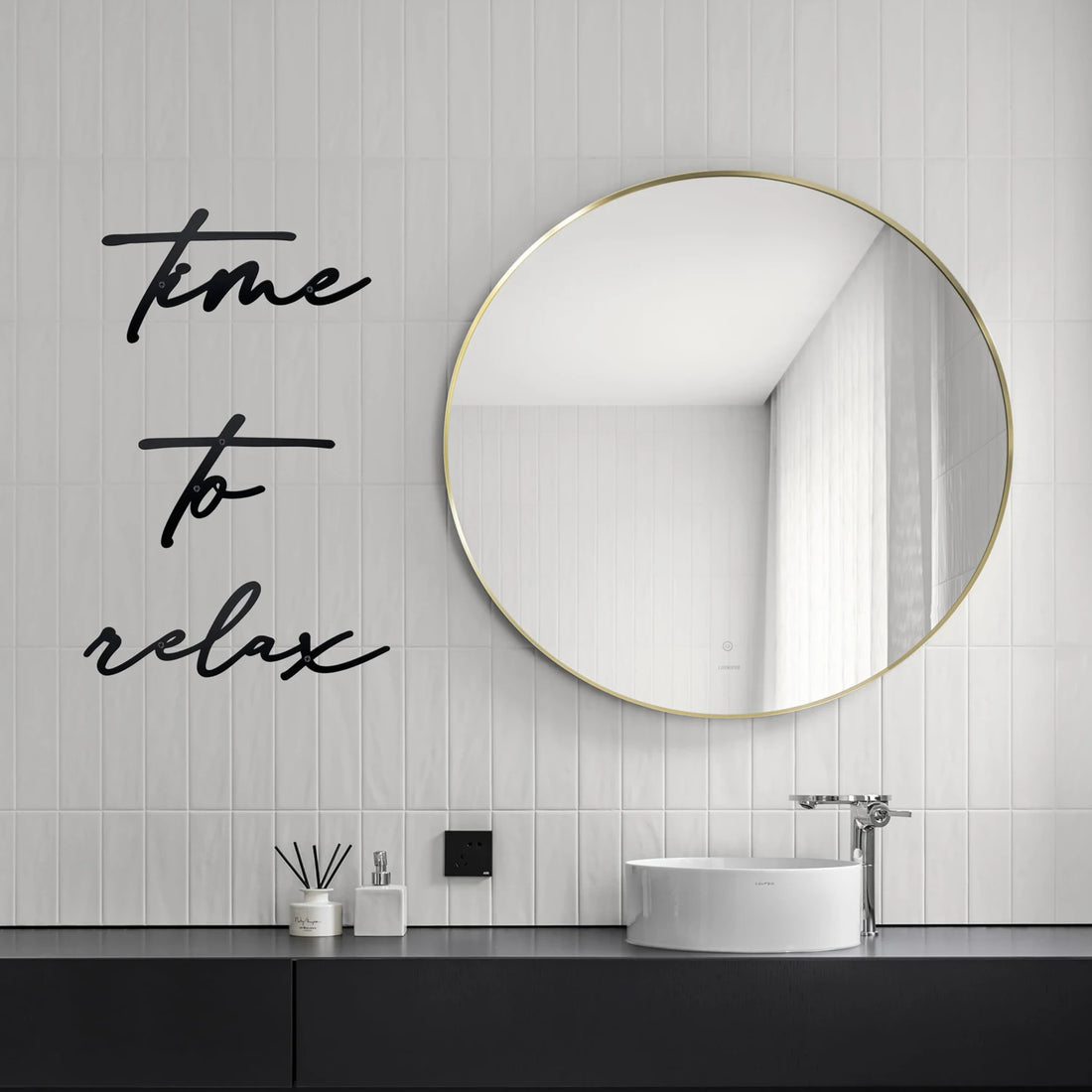 Time to Relax Sign Metal Wall Decor Black Bathroom Decor Wall Art Modern Relaxing Decor Bathroom Decorations Farmhouse Bathroom