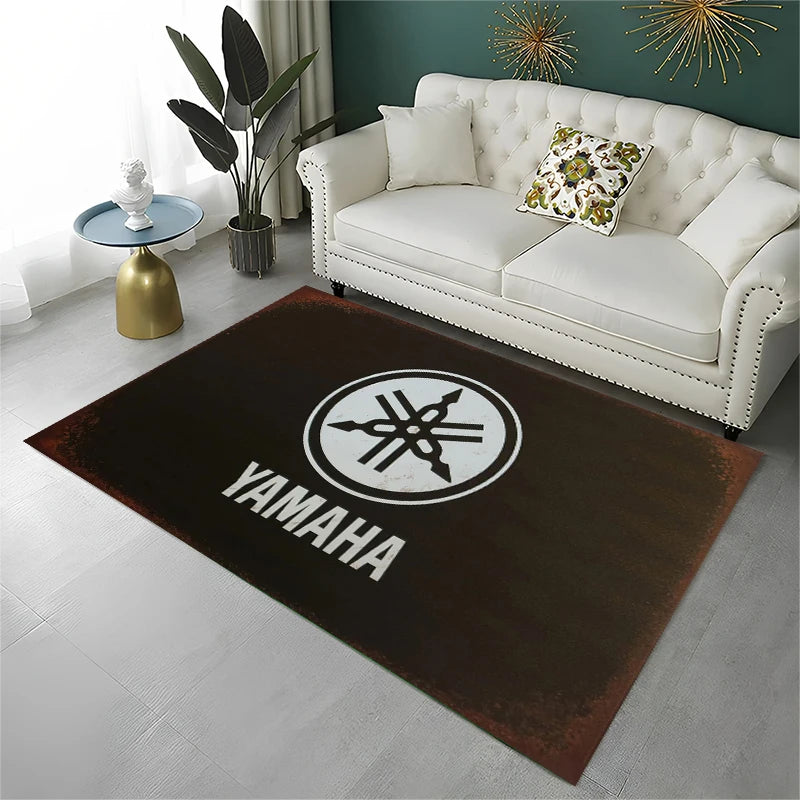 3D Y-Yamaha Racing Moto Sign Carpet Rug for Playroom Bedroom Living Room Sofa Home Decor,kids Game Area Rug Non-slip Floor Mat