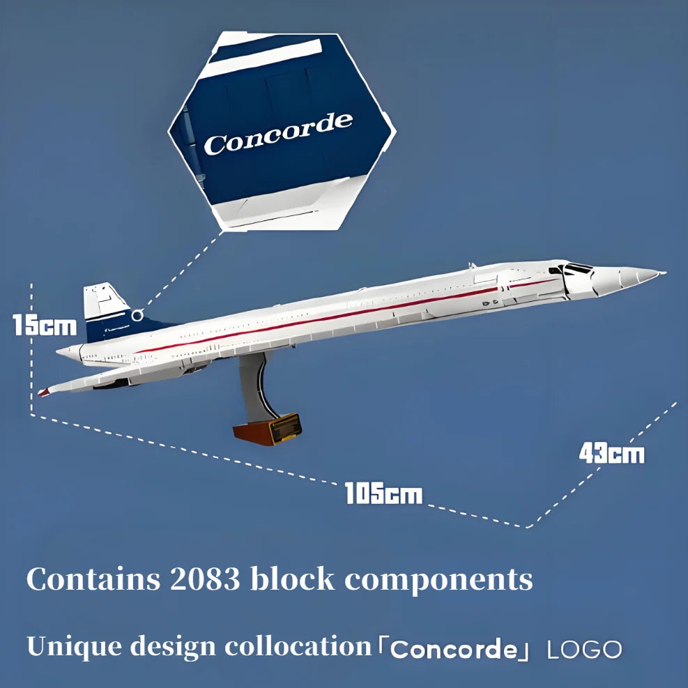 2083pcs  Airbus Concorde Kit Supersonic Airliner Space Shuttle Model 10318 blocks Educational Toy For Children Birthday Gift