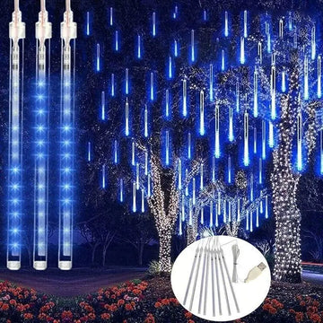 USB Plug 8Tubes LED Meteor Shower 30cm 50cm Fairy Holiday Lighting 2025 Ramadan Home Decoration Wedding Christmas Bedroom Decor
