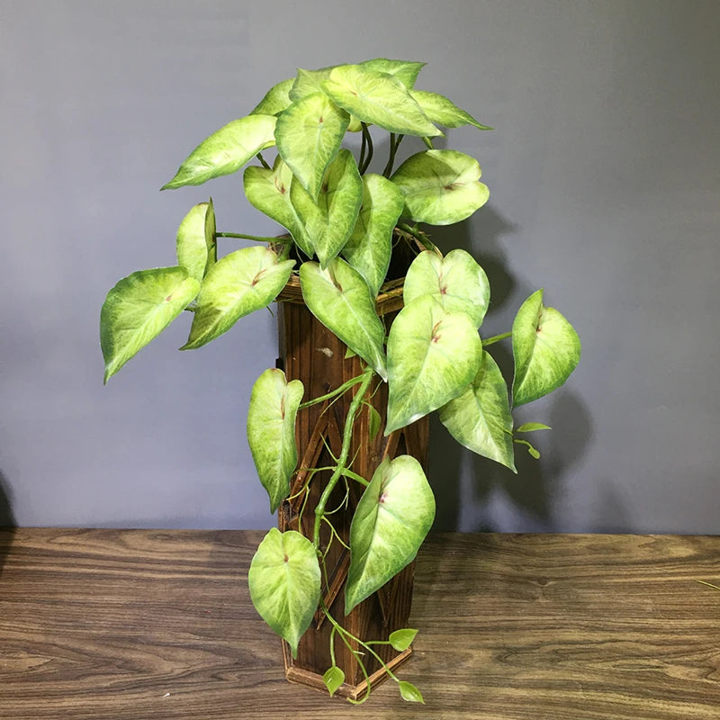 22in Large Artificial Hanging Plants Fake Ferns Leaves Plastic Begonia Plants For Home Room Garden Wedding Garland Decoration