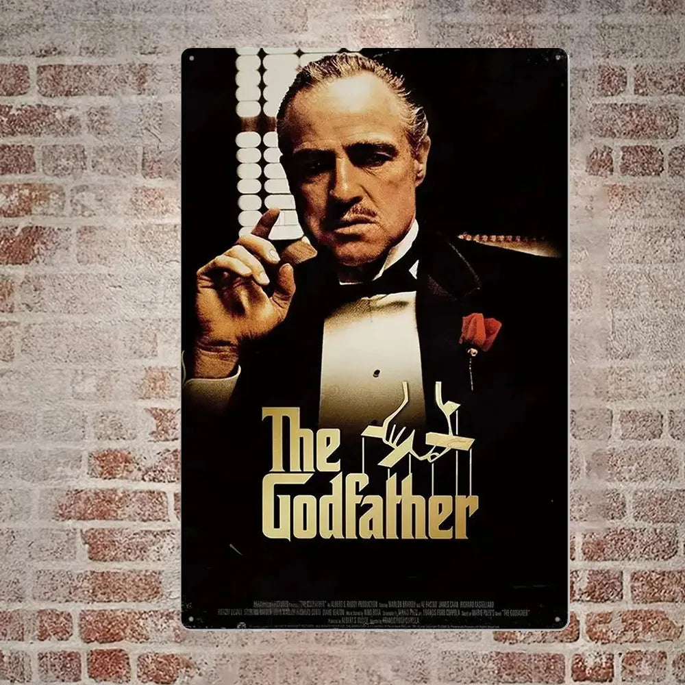 Classic Gangsters Movie Metal Signs Vintage Moive Posters Tin Plaques Wall Art Decor for Home Cafe Bar Pub Club 20x30cm
